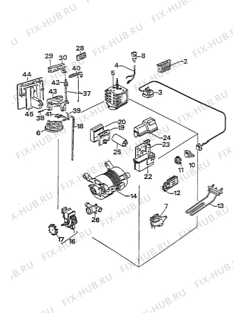 Взрыв-схема стиральной машины Electrolux WH1085TL - Схема узла Electrical equipment